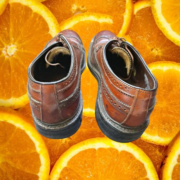 Crown Imperial Brown Leather Oxfords Size 8D - Picture 9 of 10